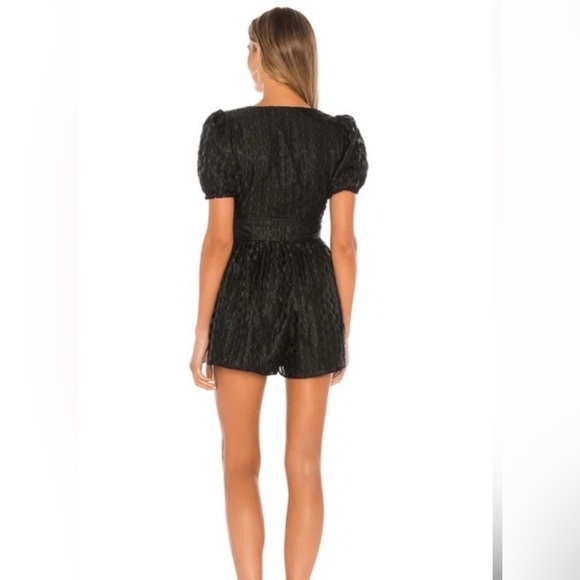 Revolve Majorelle Walsh Puff Sleeve Romper
Size XS Black Deep V-Neck Swiss Dot - Picture 2 of 10